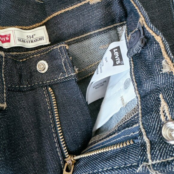 3/$15 Levi’s NWOT 514 Slim Straight jeans 12m dark wash baby pants - Picture 13 of 14